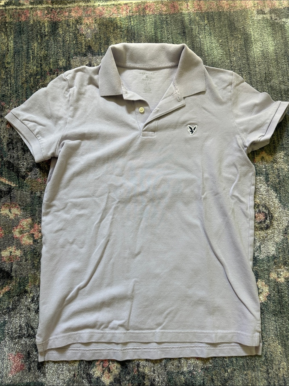 American Eagle Outfitters Light Lavender Slim Fit Polo Shirt Size Small Like New
